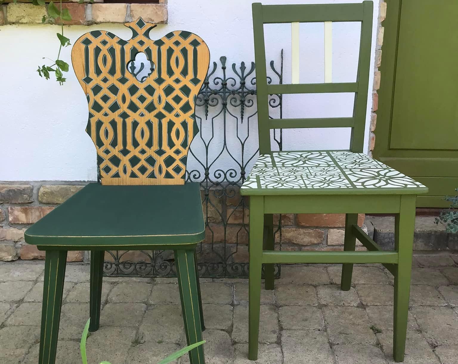 Felújított paraszti székek a Nemiskacat termékeivel - Marina bútorfestő által
