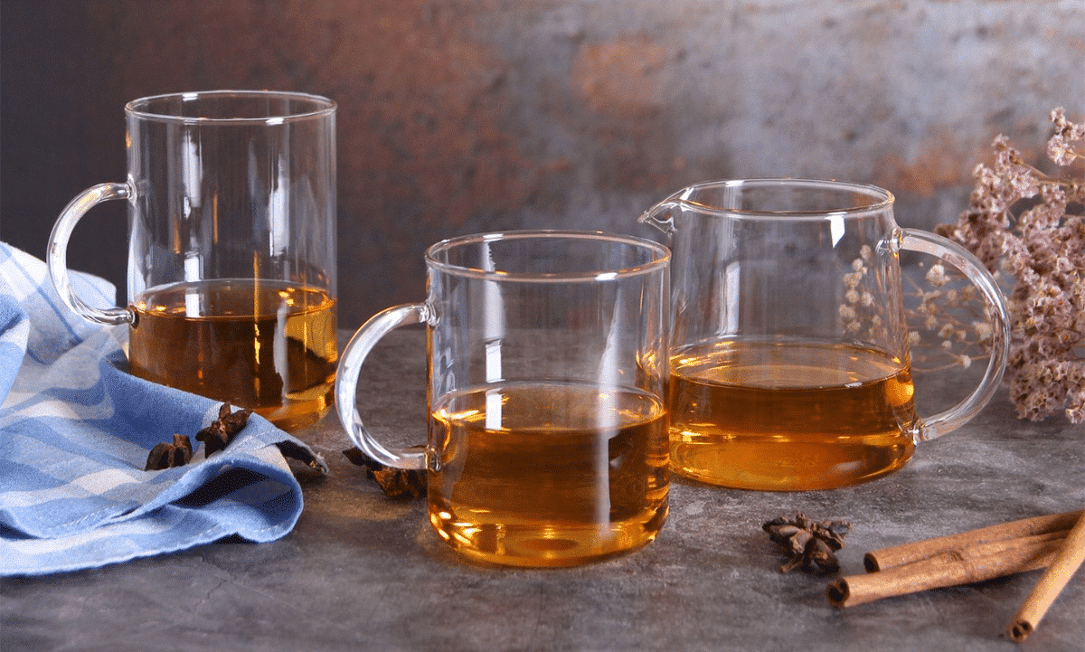 A teázás kellékei - hőálló teáskészletek -Trednglas Jena
